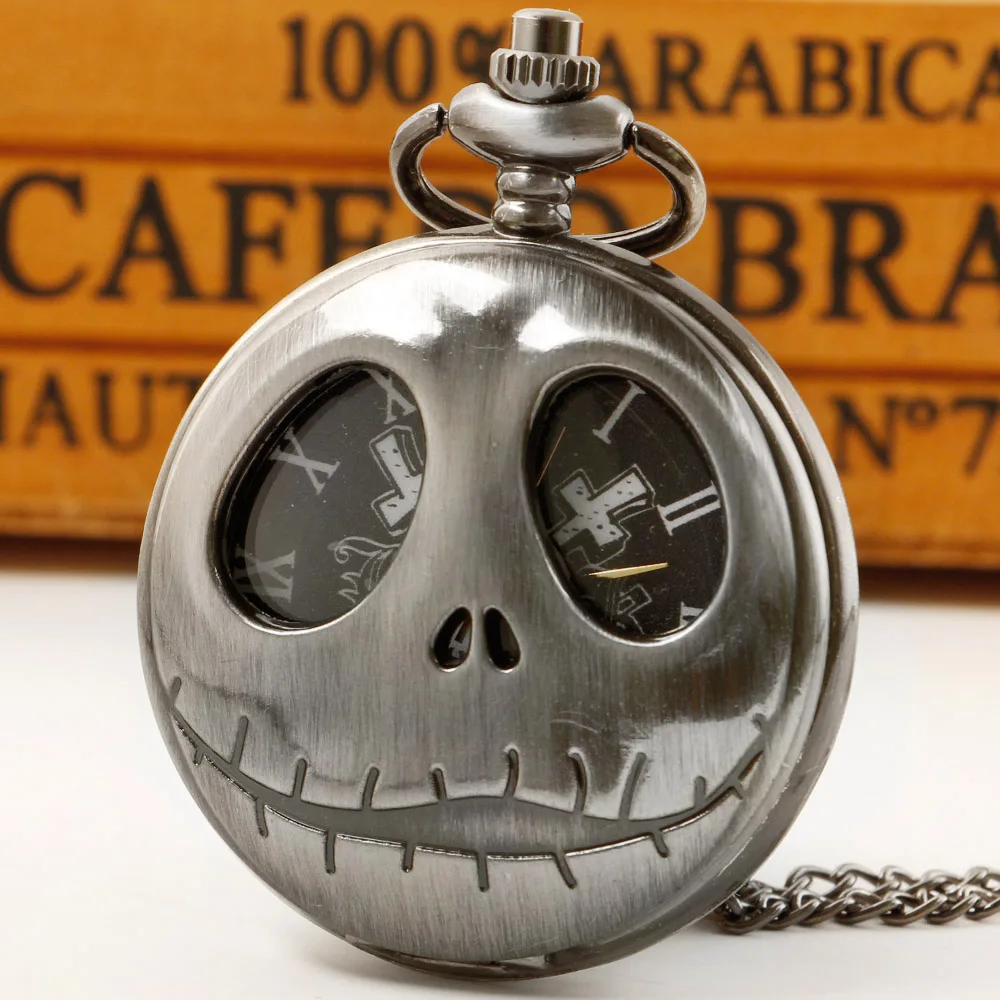 Top Trends: Personalized Quartz Pocket Watch Retro Skeleton Hollow Necklace Men&#039;s Unisex Halloween Christmas Best Gift Reloj Hombre Shoppable Styles