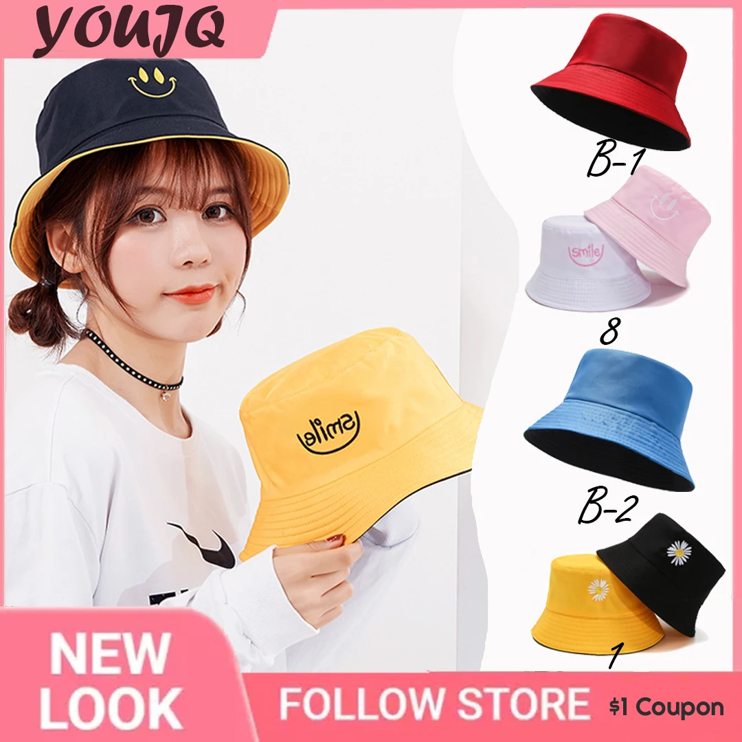 Top Trends: Unisex Bucket Hat Letter Embroidery Women Double-Sided Bob Hip Hop Pink Hats Four Season Panama Beach Fishing Sun Cap Sombreros Shoppable Styles