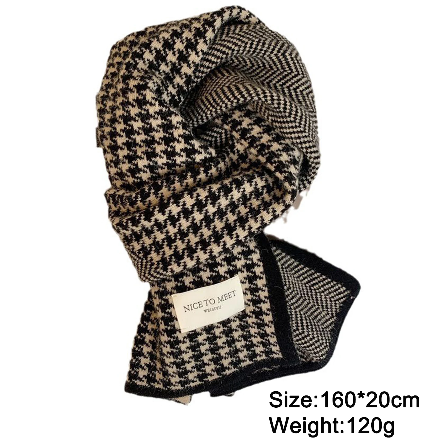 Top Trends: Women Plush Outdoor Warmth Scarf Double Sided Student Thickened Knitted Winter New High Quality Couple Gift Shawls Neckerchief Shoppable Styles - Image 6