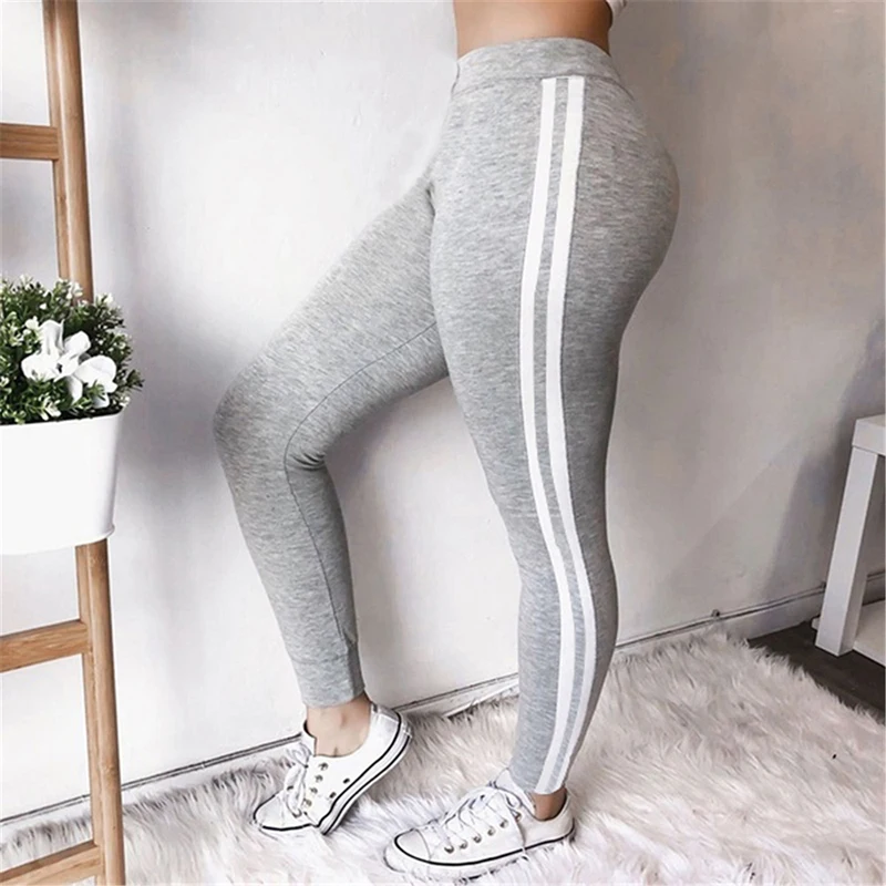 Top Trends: New Leggings Sexy Casual Highly Elastic Big Size Women Sport Fitness Pants Trousers Woman&#039;s Seamless Leggins Female Gray Black Shoppable Styles