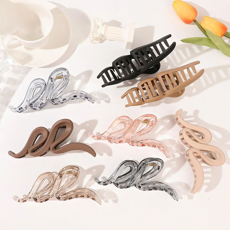 Top Trends: Large Hairpin For Women Wave Shark Clip Trendy Claws Clips French Temperament Hair Accessories Korean Girls Headwear 2023 Shoppable Styles - Image 3