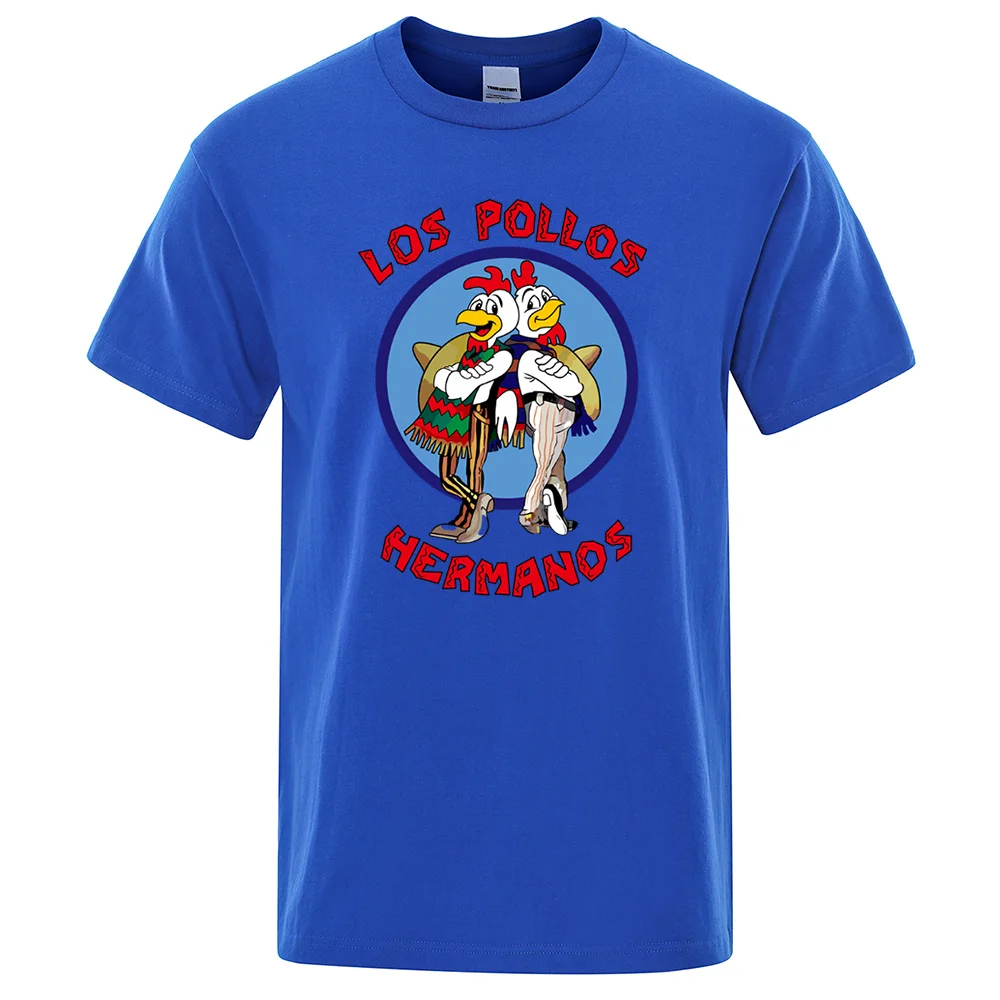 Top Trends: LOS POLLOS Hermanos Fun Printed T-shirt Men's Fashion Casual Short Sleeve Polyester T-shirt Chicken Brother T-shirt Shoppable Styles