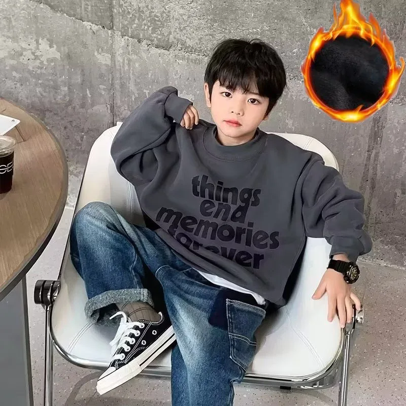 Top Trends: Fashion Zhongda Children&#039;s Autumn Sweater New Children&#039;s Spring And Autumn Bottom Shirt Casual Loose Versatile Boys Pullover Top Shoppable Styles