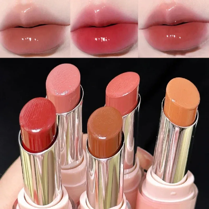 Top Trends: Mirror Jelly Lipstick Plumping Lasting Non-stick Cup Red Lips Pigment Moisturizing Water Light Crystal Lips Makeup Cosmetics Shoppable Styles