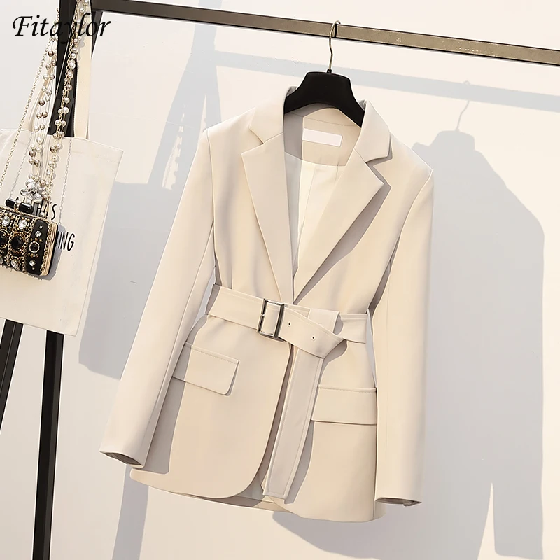 Top Trends: 2022 Spring And Autumn New Office Ladies Suit Jacket Women One Button Pure Color Commuter Elegant Fashion Jacket Belt Belt Shoppable Styles