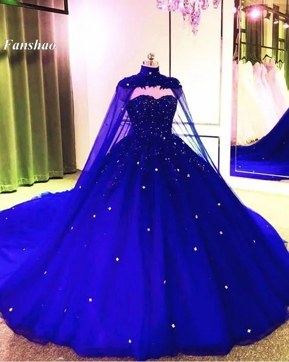 Top Trends: Fanshao Wd730 Sweetheart Quinceanera Dress With Cape For 15 Years Fashion Lace Beads Court Train Princess Birthday Party Gown Shoppable Styles - Image 6