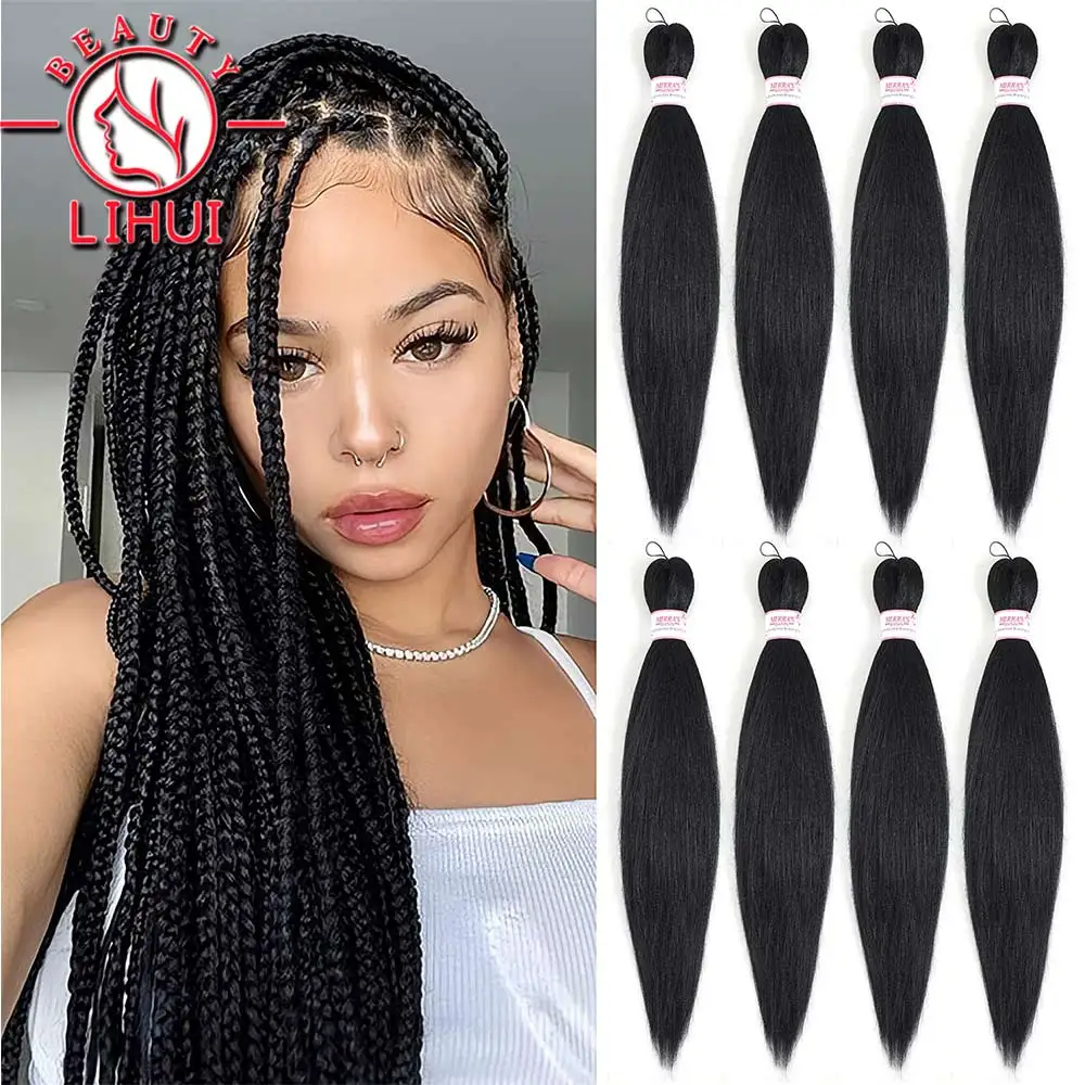 Top Trends: Soft Synthetic Braiding Hair For Kids Jumbo Braids Hair Kanekalon Fiber Xpression Pre Stretched Yaki Straight Hair Extensions Shoppable Styles