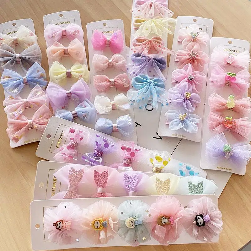 Top Trends: Korean Version Of Children&#039;s Net Yarn Bow Wrap Hair Clip Hair Accessories Do Not Hurt Hair Shoppable Styles