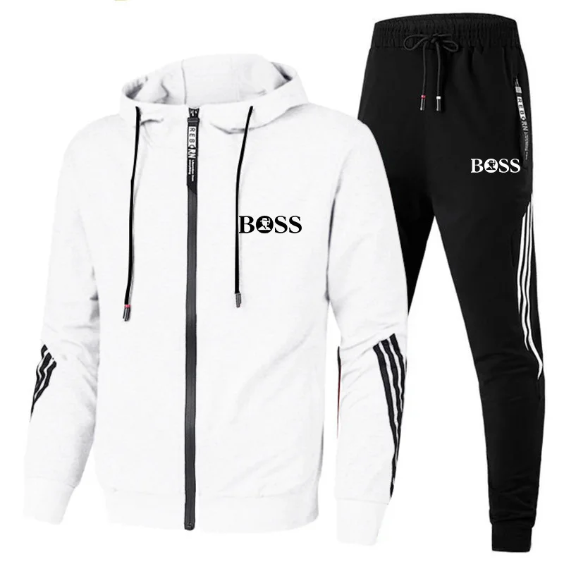 Top Trends: 2023 Men&#039;s New Casual Sportswear Set Zipper Sweater Hoodie Men&#039;s And Women&#039;s Running Sportswear 2-Piece Set Shoppable Styles