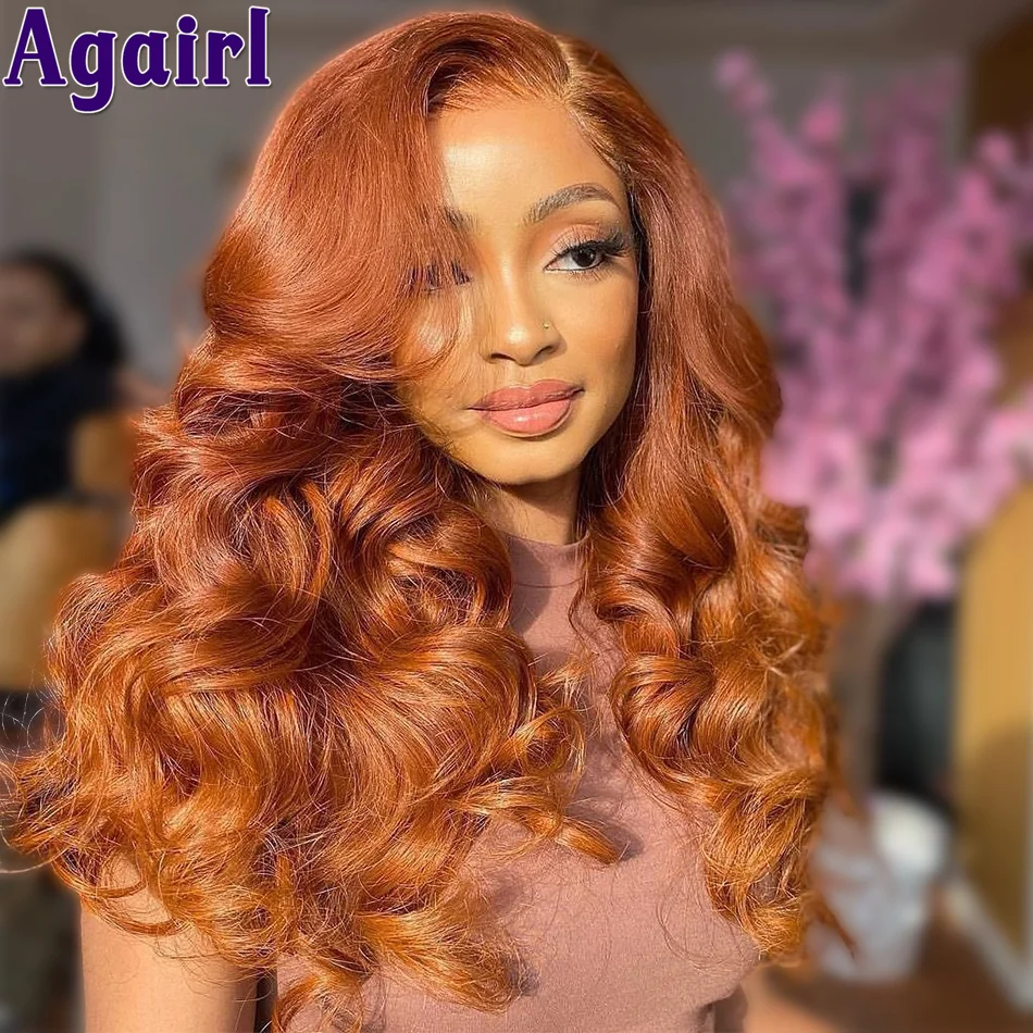 Top Trends: Transparent 13x6 Frontal Wigs For Black Women Orange Ginger Colored Body Wave Wig Pre Plucked 13x4 Lace Front Human Hair Wigs Shoppable Styles