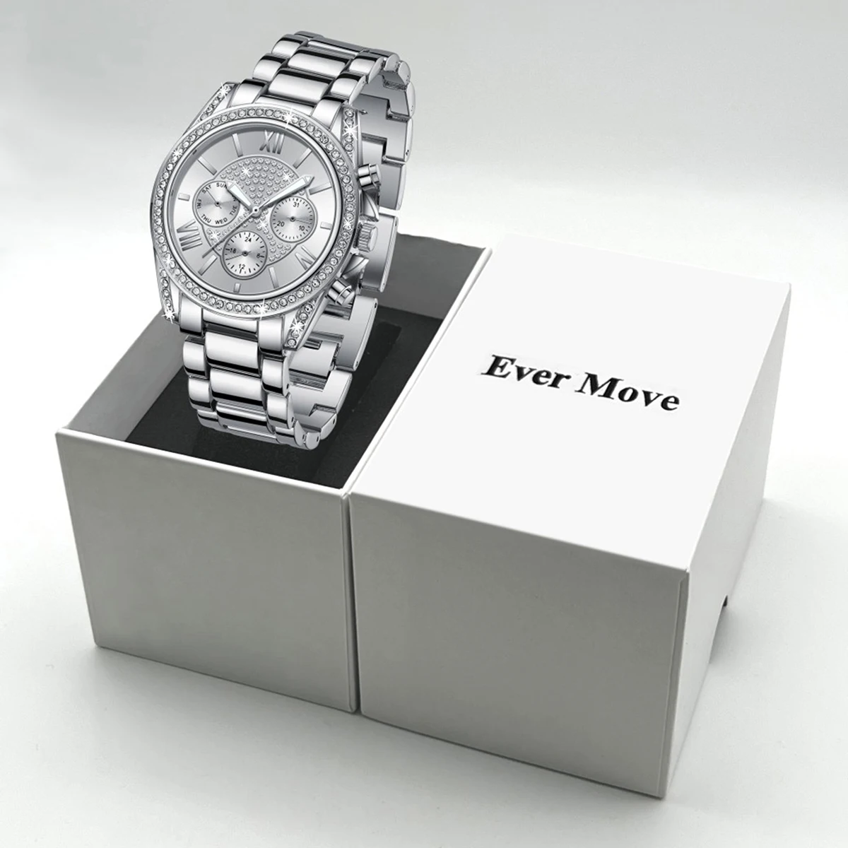 Top Trends: Ever Move New Luxury Fashion Alloy Steel Watch For Ladies Casual Bracelet Waterproof Quartz Diamond Watches Gift For Girlfriend Shoppable Styles - Image 3