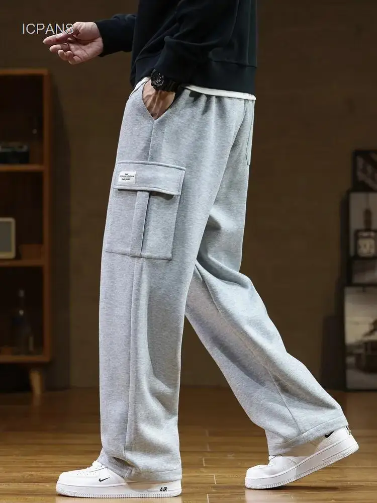 Top Trends: Autumn Sweatpants Men Casual Track Pant Male Multi-Pockets Drawstring Cotton Loose Straight Trousers Large Size 6XL 7XL 8XL 2023 Shoppable Styles