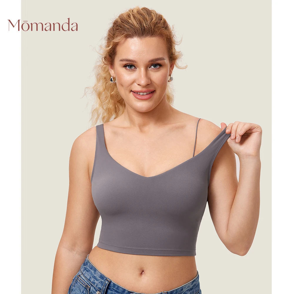 Top Trends: Momanda Cozzifree™ Nursing Tank Top V Neck Sports Tank With Built In Bra Padded Breastfeeding Sleeveless Crop Tops Yoga XXS-XXL Shoppable Styles