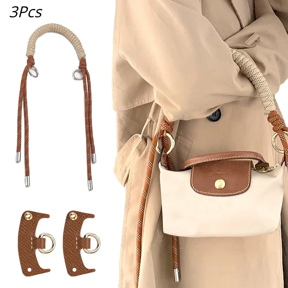 Top Trends: 3Pcs Set Strap For Longchamp Hand Carry Bag Short Handle Small Bag Free Of Punching Transformation Messenger Bag Belt Shoppable Styles