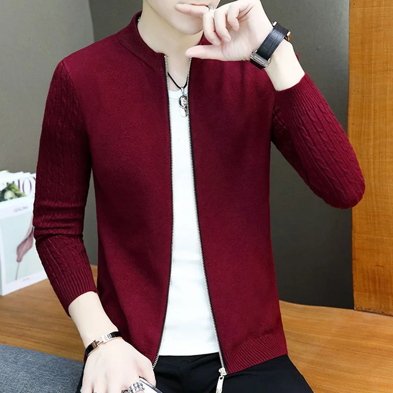 Top Trends: Fashion Loose Knitted Spliced Zipper Solid Color Cardigan Sweaters Men's Clothing 2023 Autumn New Casual Tops All-match Coat Shoppable Styles