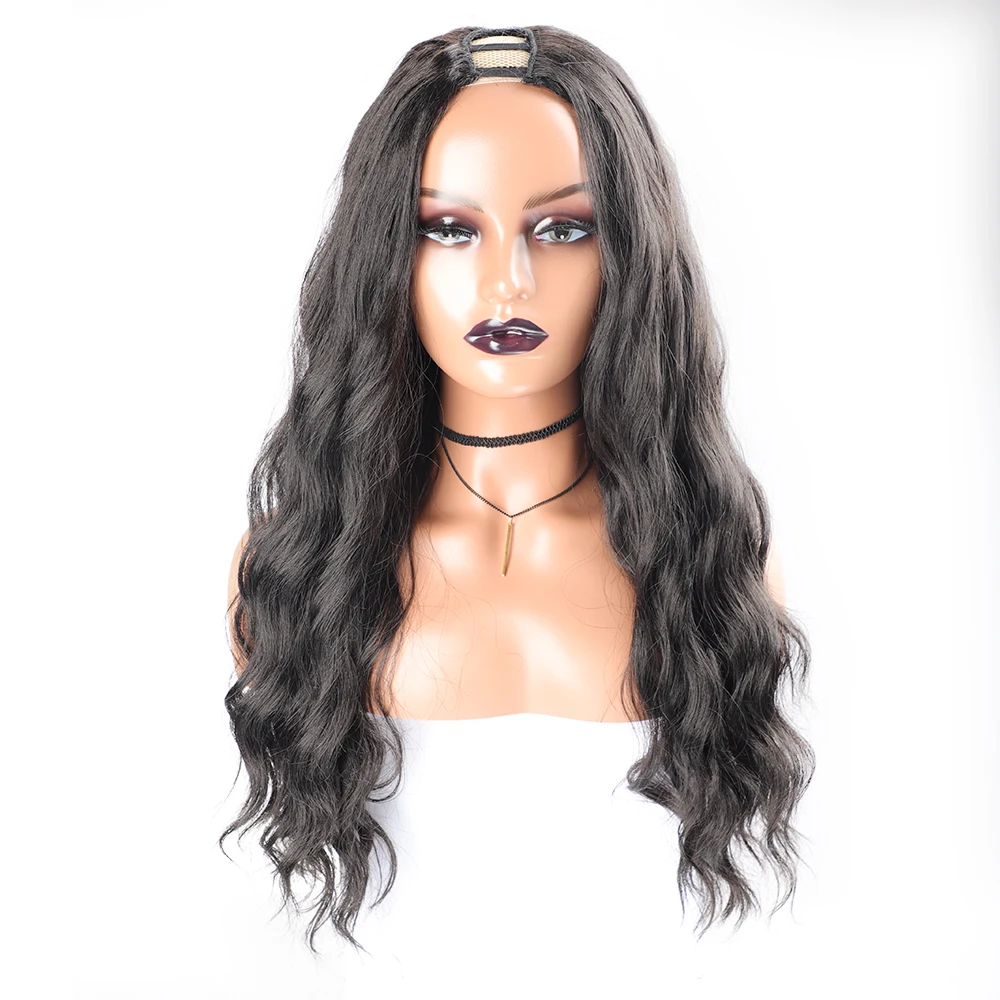 Top Trends: Long Synthetic U Part Wig Curly Synthetic Hair Wig U Part Wig For Women Black Curly Synthetic Hair Synthetic Curly Wigs Shoppable Styles