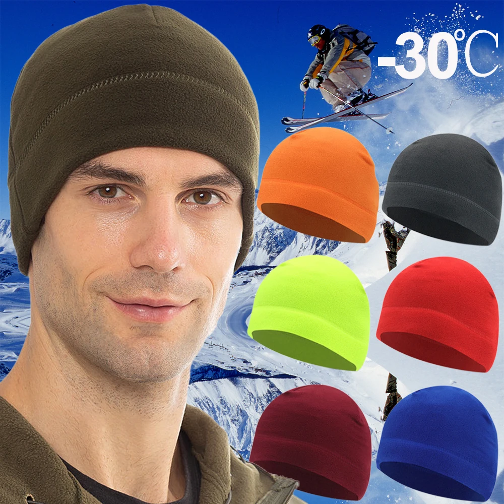 Top Trends: Unisex Winter Warm Polar Fleece Caps Outdoor Sports Hiking Cycling Skiing Hat Cap Windproof Soft Beanie Women Men Bike Hat Caps Shoppable Styles