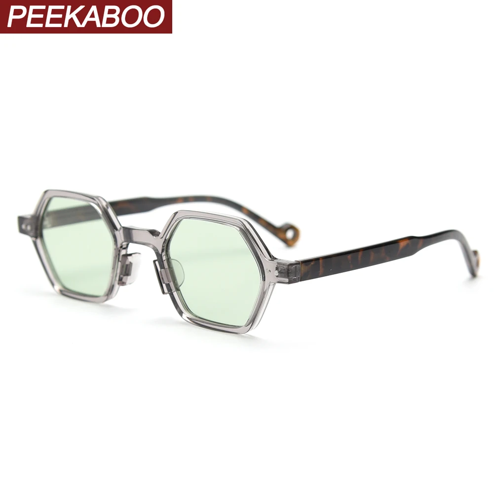 Top Trends: Peekaboo Retro Style Polarized Sunglasses Uv400 Male Green Brown Polygon Ladies Sun Glasses For Men Hexagon Summer 2023 Hot Sale Shoppable Styles