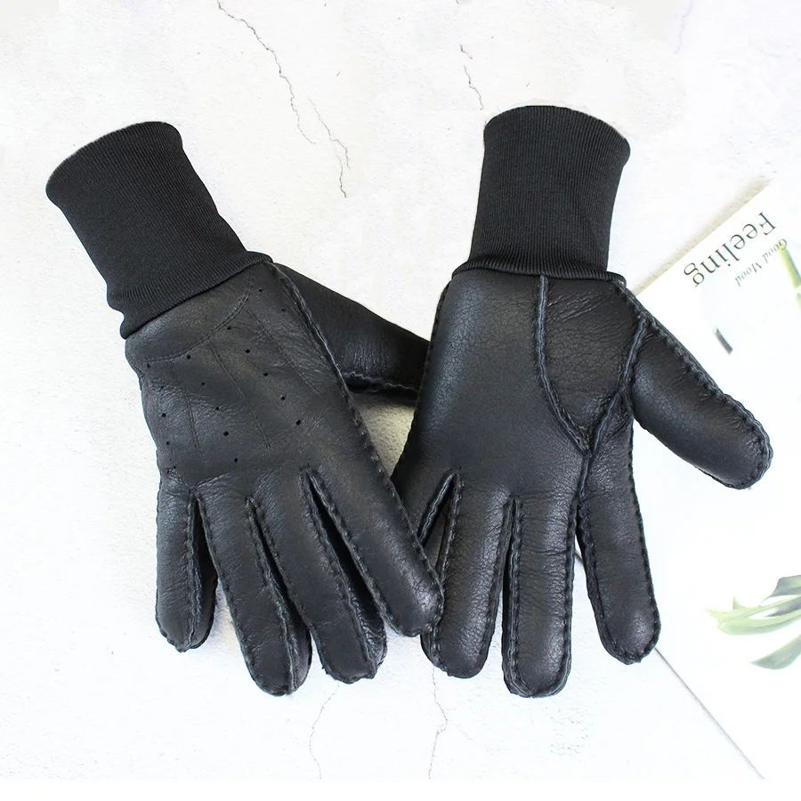 Top Trends: Winter Warm Leather Sheepskin Fur Gloves Women&#039;s Thickened Windproof Motorcycle Riding And Driving Fashion Men&#039;s New Finger Shoppable Styles