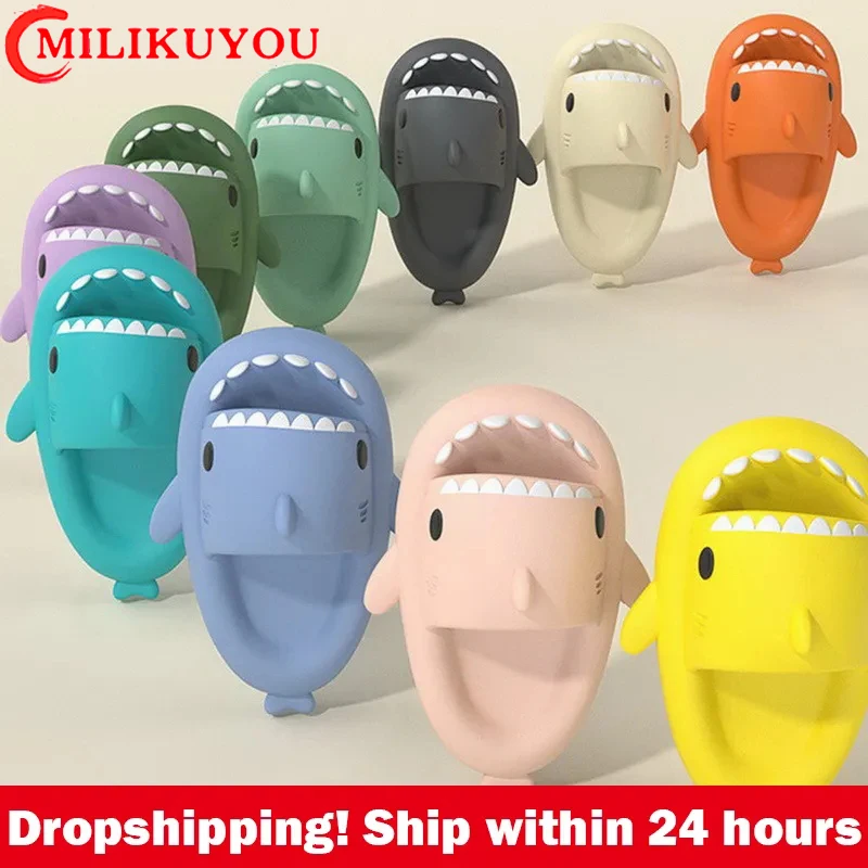 Top Trends: Feslishoet Fun Shark Slippers Soft Beach Cloud 4CM Platform Women Indoor Bathroom Slides EVA Men Shoe Plush Warm Bedroom Shoes Shoppable Styles