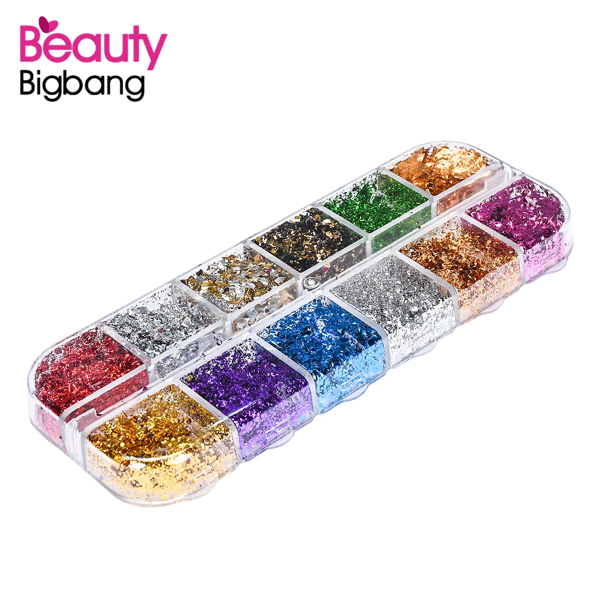 Top Trends: BeautyBigBang 12 Colors Nail Art Foil Sticker Leaf Gold Silver Flakes Chunky Glitter Manicure Makeup Xmas DIY Nail Decoration Shoppable Styles