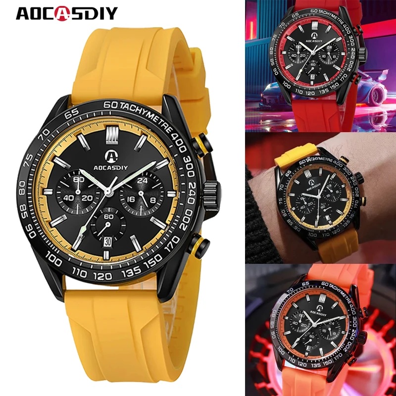 Top Trends: AOCASDIY Men’s Watches Top Brand Luxury Chronograph Quartz Men Watch Waterproof Sport Wrist Watch Men Male Clock Reloj Hombre Shoppable Styles