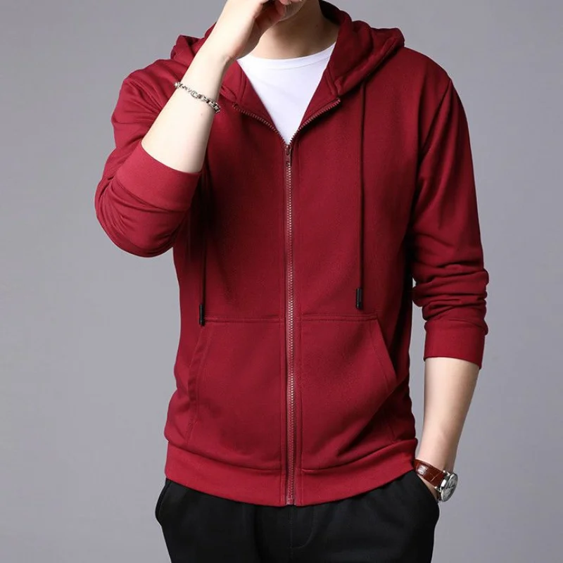 Top Trends: 2023 New Men's Clothing Hooded Long Sleeve Autumn Winter Thick Slim Oversized Fashion Casual Solid Color All-match Tops Shoppable Styles