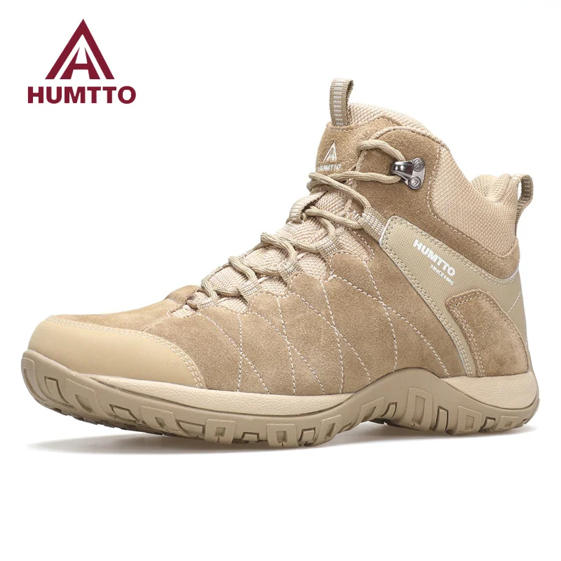 Top Trends: HUMTTO Leather Outdoor Men's Sports Shoes Breathable Camping Hiking Shoes For Men Winter Trekking Boots Designer Work Sneakers Shoppable Styles