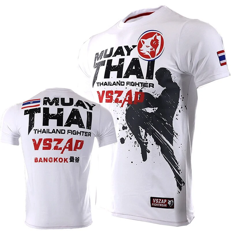 Top Trends: Men's Muay Thai T Shirt Running Fitness Sports Short Sleeve Outdoor Boxing Wrestling Tracksuits Summer Breathable Quick Dry Tees Shoppable Styles