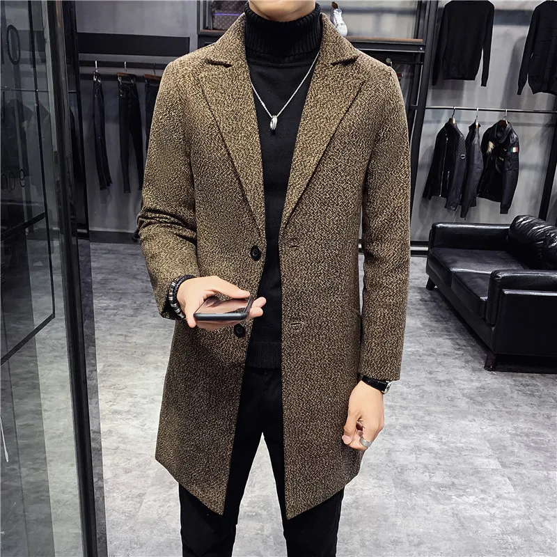 Top Trends: 2023 Autumn Winter Men&#039;s Korean New Business Long Jacket Slim Casual Windbreaker Jacket Men Trench Coat Fashion Overcoat 4XL 5XL Shoppable Styles