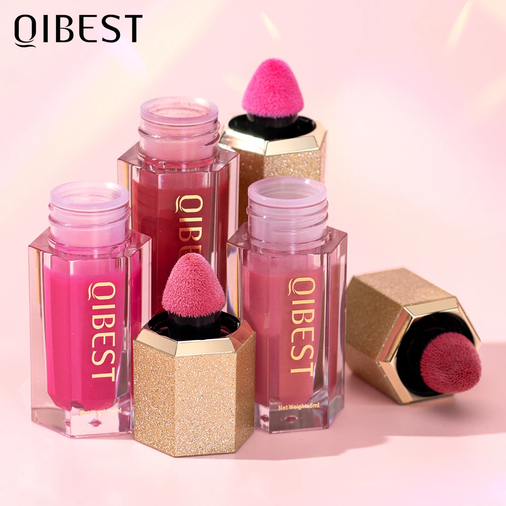 Top Trends: QIBEST Liquid Face Blush Natural Smooth Cheek Rouge Peach Tint Blusher Long Lasting Waterproof Liquid Highlight Contour For Face Shoppable Styles