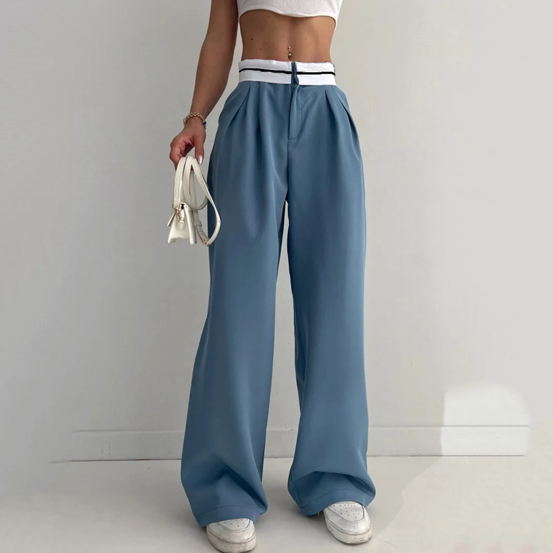 Top Trends: High Waist Wide Leg Loose Pants Women Solid Fashion Casual Trousers Womens Summer Pants Shoppable Styles