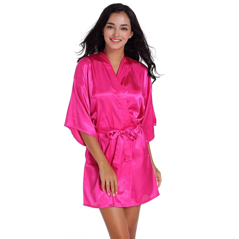 Top Trends: Women's Pure Short Silky Robes Bridesmaid Party Satin Robe Sleepwear For Wedding Shoppable Styles