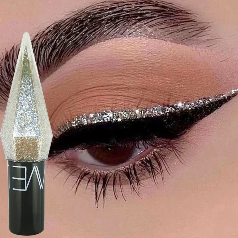 Top Trends: Waterproof Diamond Shiny Eye Liners Eyeshadow Silver Rose Gold Color Glitter Sequins Eyeliner Eye Shadow Makeup Beauty Cosmetics Shoppable Styles