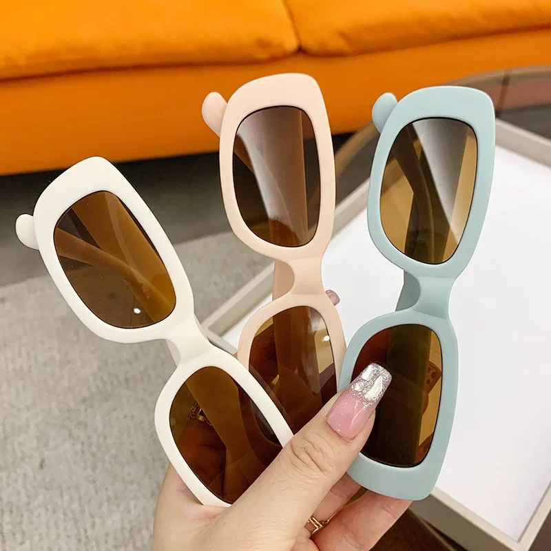 Top Trends: New Trend Children's Fashion Sunglasses Travel Summer Beach Outdoor UV400 Shades Retro Baby Girl Boy Small Rectangular Eyewear Shoppable Styles