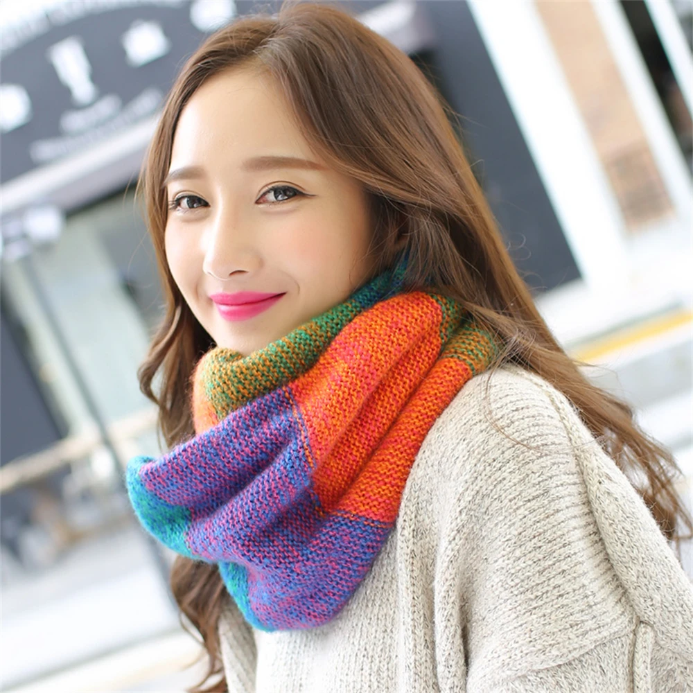 Top Trends: New Winter Korean Version Of Women&#039;s Knitted Headscarf Winter Thicken Warm Wool Color Neck Scarf ZY-01 Shoppable Styles