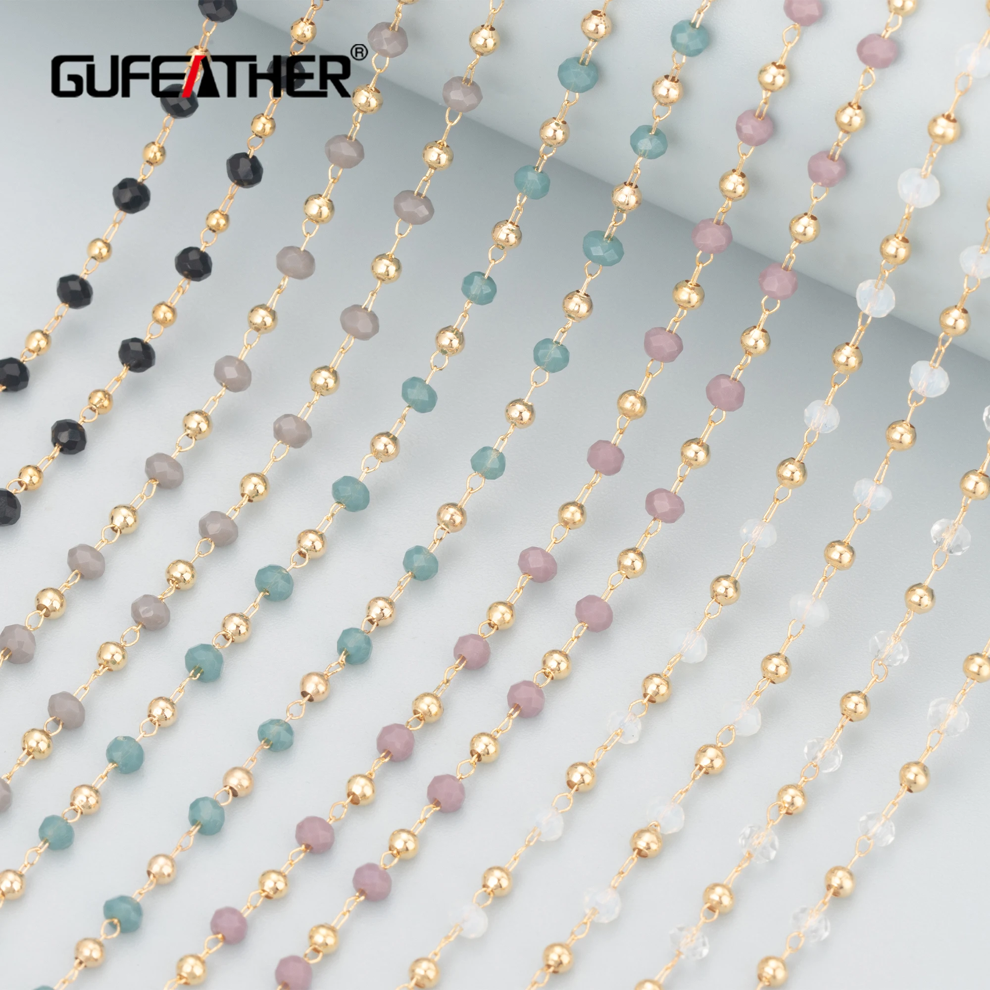 Top Trends: GUFEATHER C184, diy Chain, pass REACH, nickel Free, 18k Gold Plated, copper, bead, handmade, diy Bracelet Necklace, jewelry Making, 1m / lot Shoppable Styles