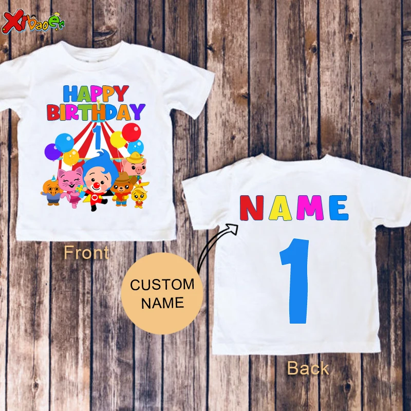 Top Trends: Plim Birthday Shirt Girl Shirts Party Shirt For Kids Personalized Name Shirt Toddler Baby Gift 3 1st Clothes Boy Tee Girl Shirt Shoppable Styles