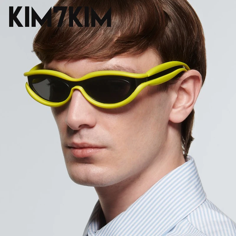 Top Trends: Y2k Oval Sunglasses Men Women 2024 Luxury Brand Trendy Punk Sun Glasses Male Small Frame Sunglass Streetwear Shades Gafas De Sol Shoppable Styles - Image 3