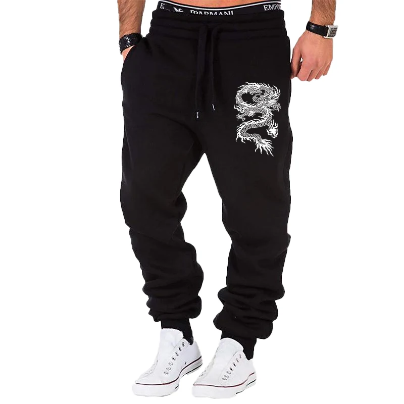 Top Trends: Fashion Casual Dragon Printed Jogger Pants Men Fitness Gyms Pants Tight Outdoor Sweatpants Running Pants Mens Trousers S-4XL Shoppable Styles - Image 2