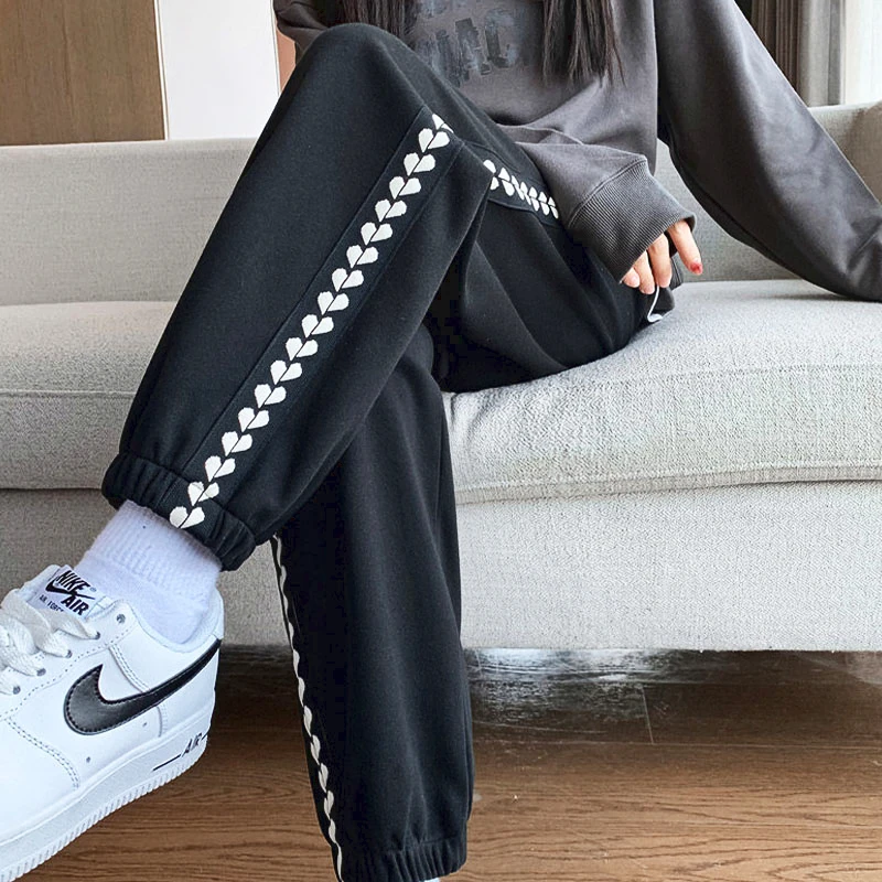 Top Trends: Spring Autumn Solid Color Chic Printing 2022 Style Casual Pants For Women 2022 New Streetwear Harem Gray Sweatpants Korean Shoppable Styles