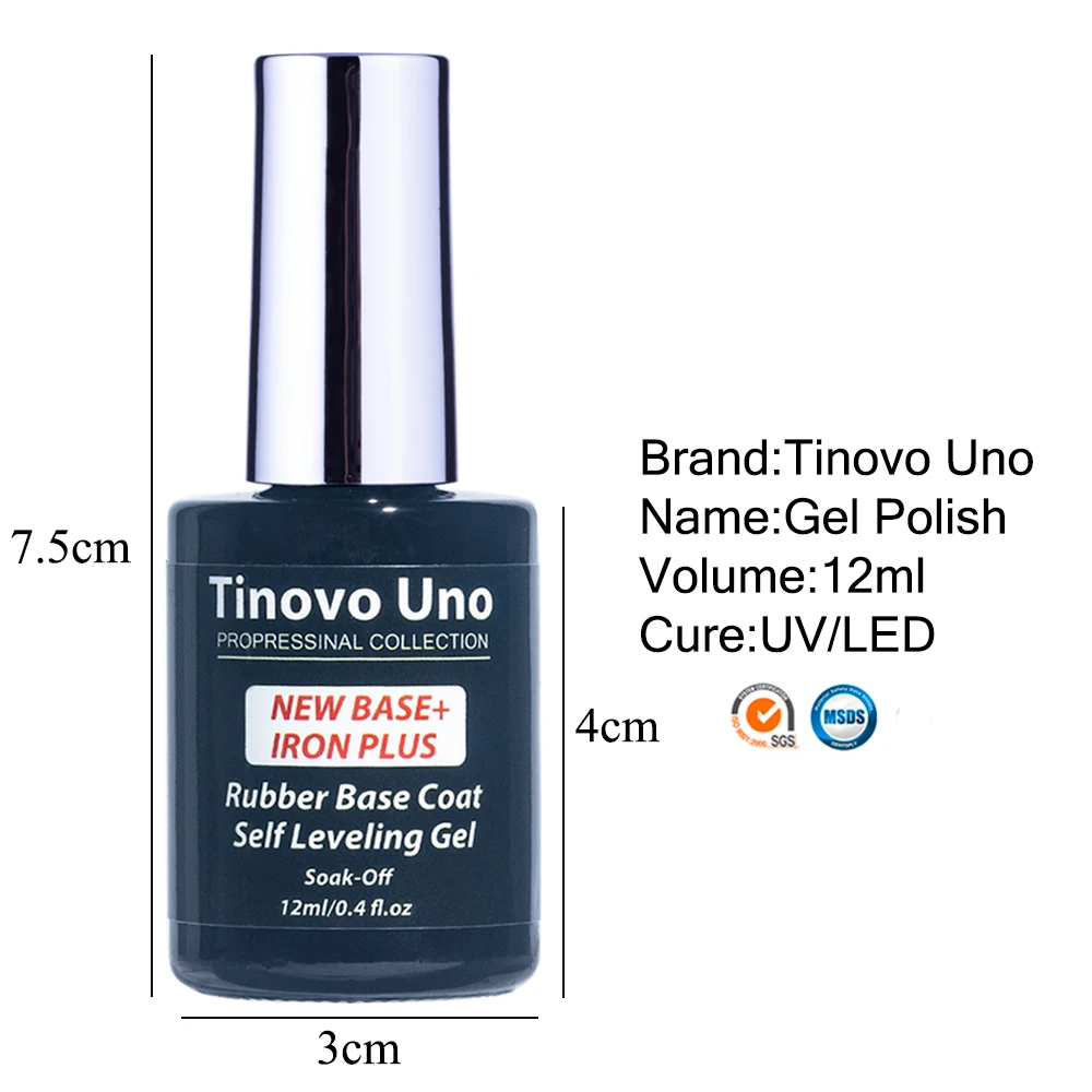 Top Trends: Tinovo Uno NEW Rubber Base Gel Polish Self Leveling Base Coat Gellak In A Bottle 12ML Semi Permanent UV / LED Maicure Nails Art Shoppable Styles - Image 2