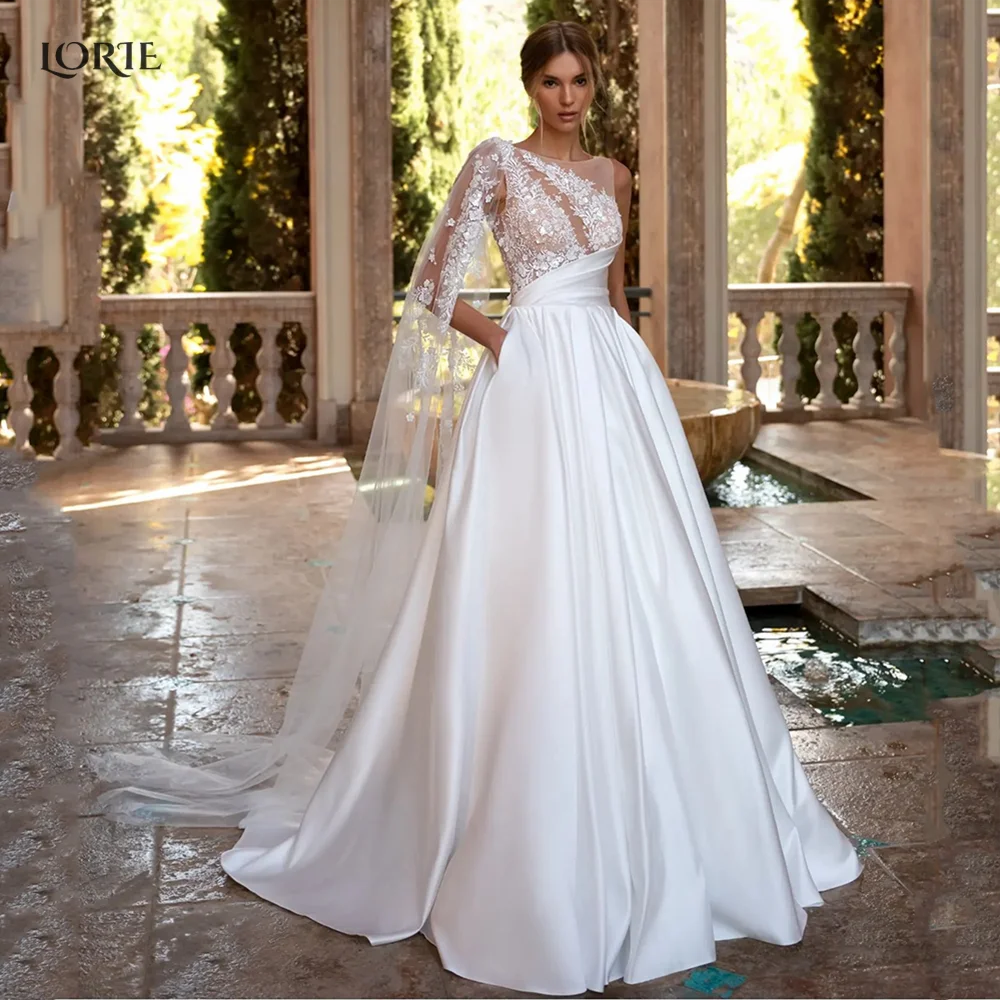 Top Trends: LORIE Sexy Bohemia Wedding Dresses Vintage A-Line Lace Backless Bridal Gowns With Appliques Strap Ribbon Princess Bride Dress Shoppable Styles