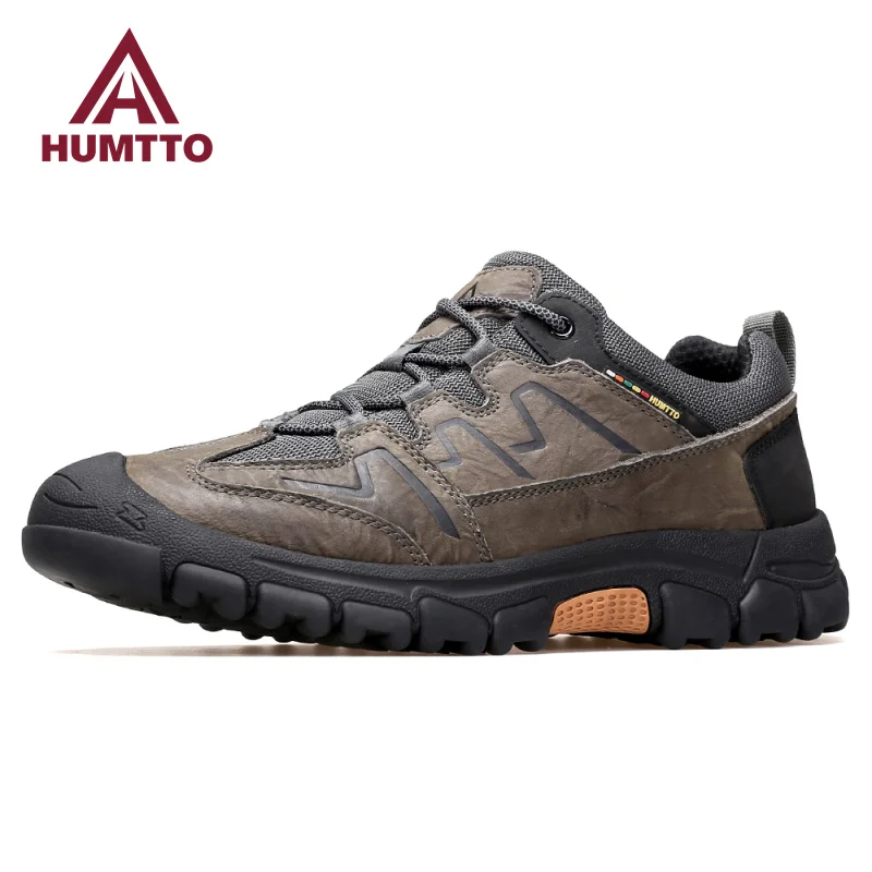 Top Trends: HUMTTO Mens Hiking Boots Luxury Designer Climbing Trekking Sneakers For Men Genuine Leather Outdoor Sports Safety Work Man Shoes Shoppable Styles