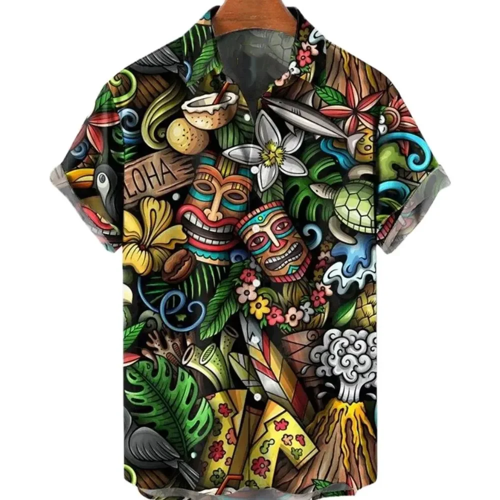 Top Trends: 2023 Men&#039;s Shirts Streetwear Beach Male Shirt Short Sleeve Eu SizeSkull 3d Hawaiian Shirt Man Oversized Summer Casual Shoppable Styles