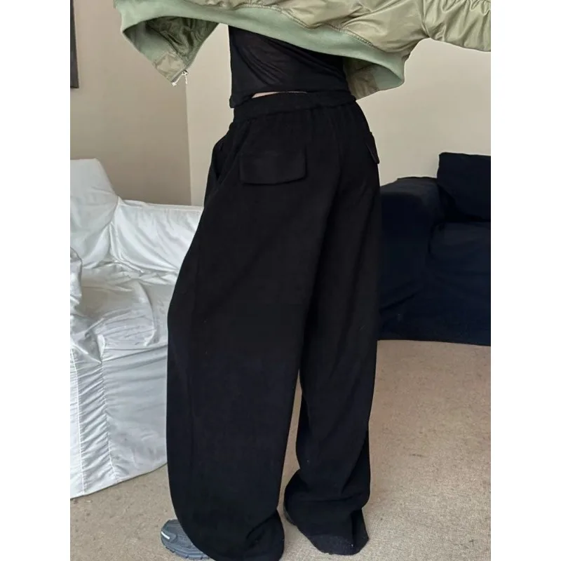 Top Trends: Deeptown Grey Sweatpants Women Baggy Korean Style Oversize Wide Leg Sports Pants Winter Trouser Casual Vintage Harajuku Fashion Shoppable Styles - Image 4