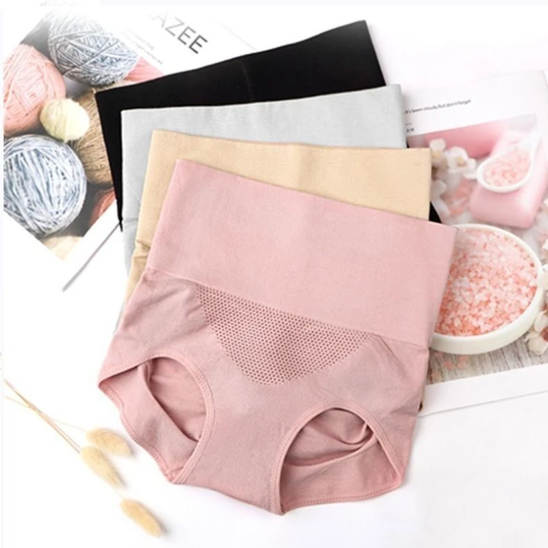 Top Trends: Panties Women's Underwear Seamless Comfort Briefs High Waist Solid Color Control Hip Underpants Plus Size Female Lingerie Shoppable Styles