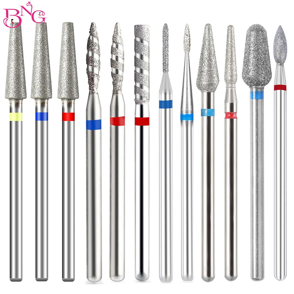 Top Trends: 2pcs / lot Manicure Nail Bits For Electric Drill Diamond Milling Cutter Manicure Pedicure Cuticle Cutter Burr Nail Accessories Shoppable Styles