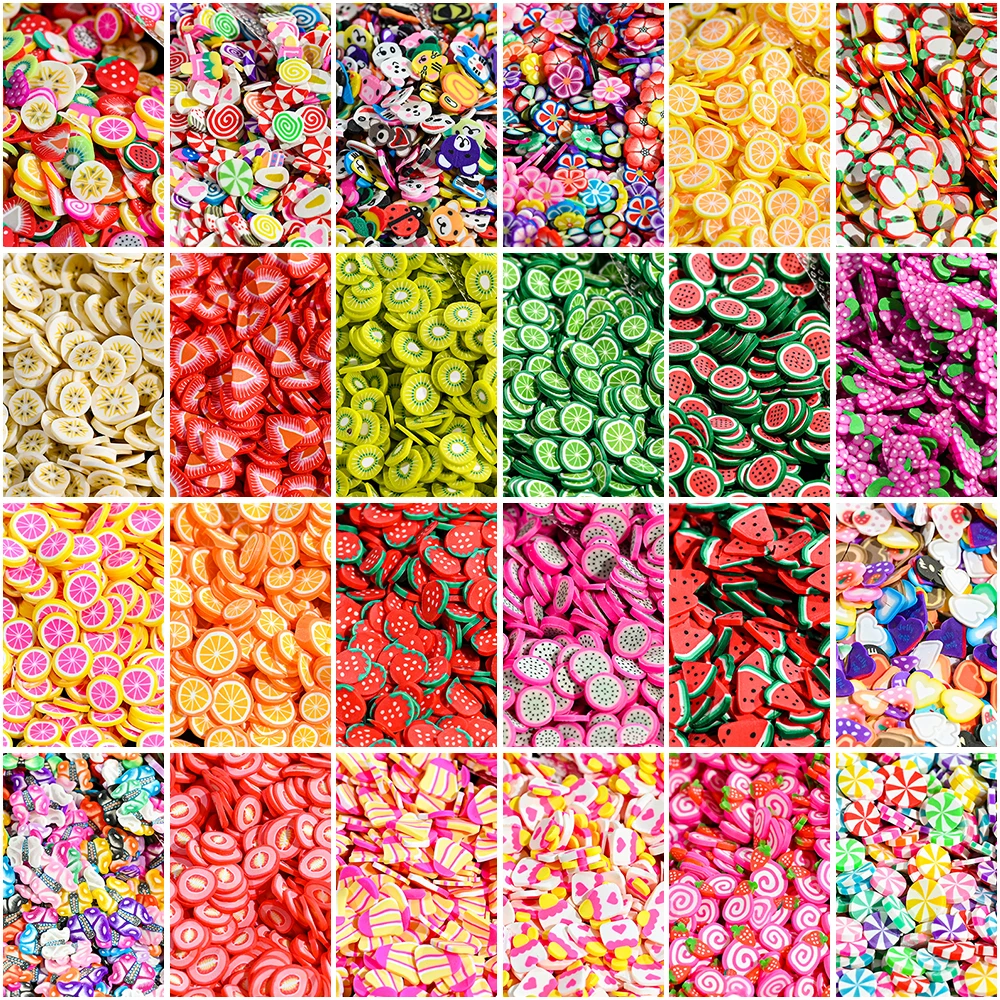 Top Trends: Nail Art Slice 1000PCS 3D Fruit Fimo Slices Polymer Clay DIY Nail Art Decoration 1000Pcs Fruit Nail Art Slices Fruit Slices Shoppable Styles