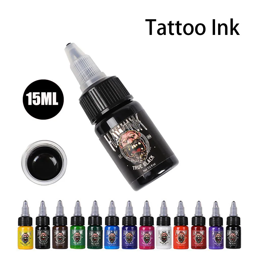 Top Trends: 1 Bottle 15ml 14 Colors Professional Tattoo Ink For Body Art Pigment Permanent Microblading Beauty Art Tattoo Ink Supplies Shoppable Styles